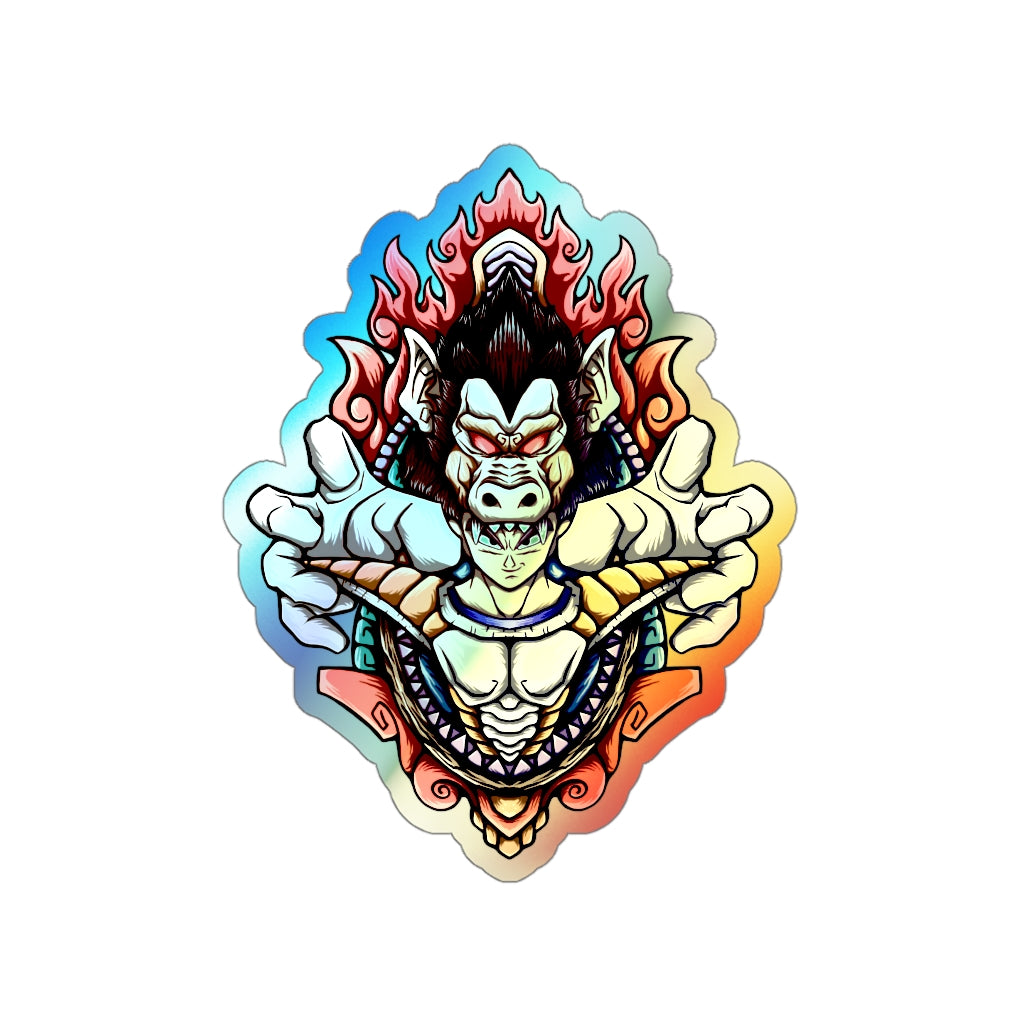 Holographic Vegeta and Ape sticker design