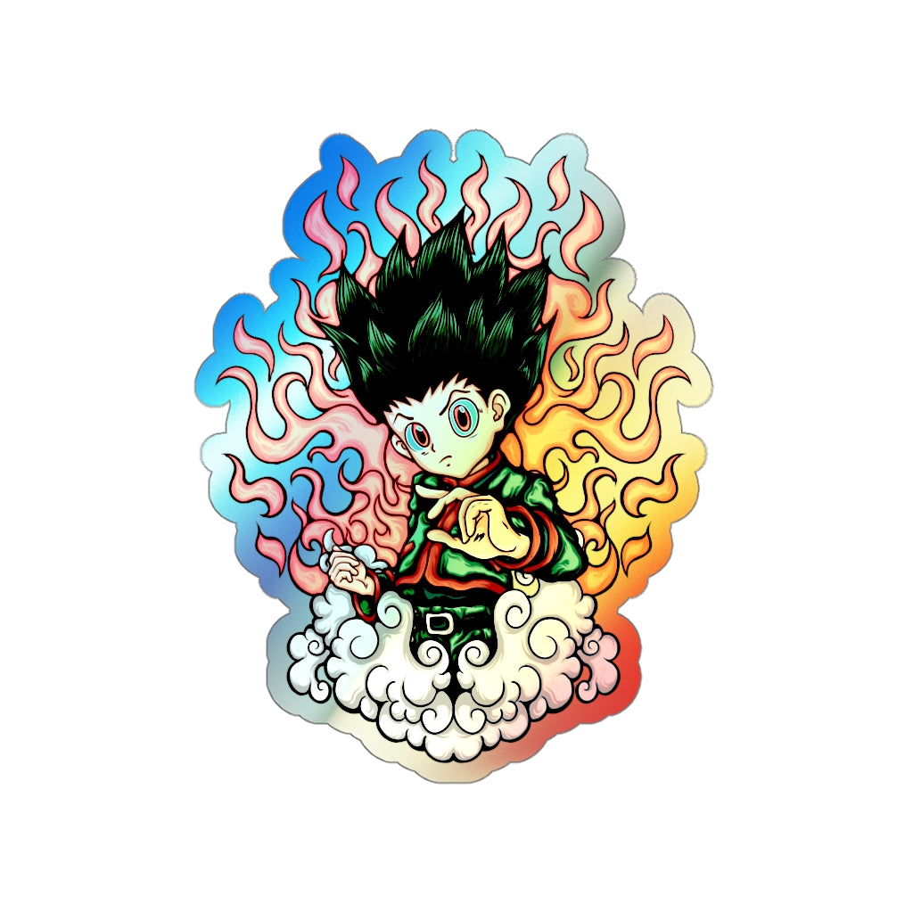 Gon Freecs Holographic Sticker from Hunter x Hunter