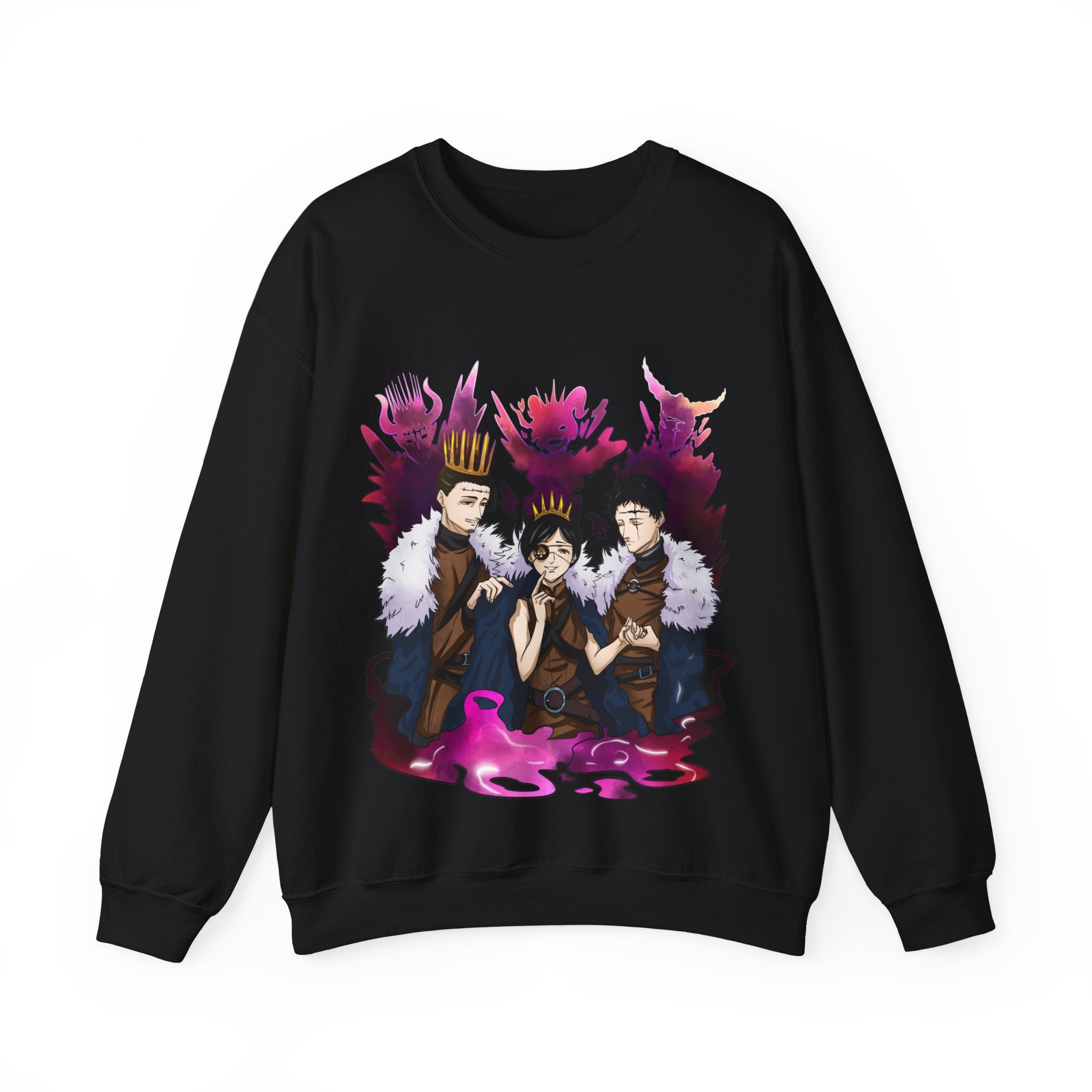 Black Clover Sweatshirt featuring Dark Triad design - Black