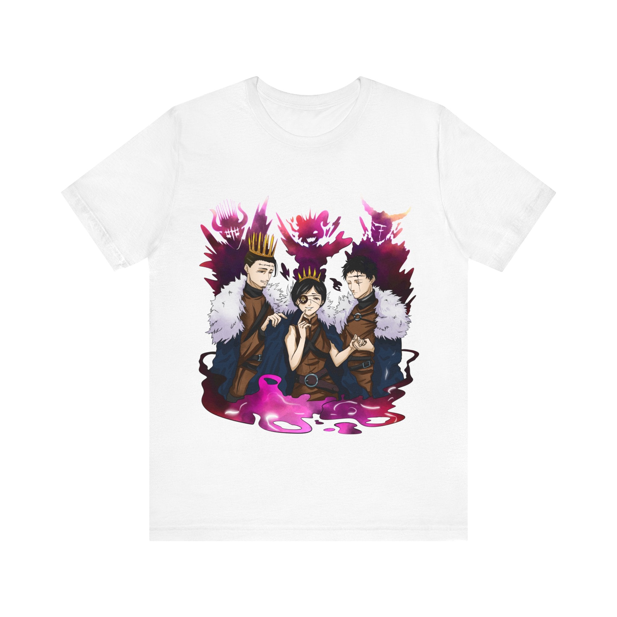 Dark Triad T-Shirt featuring Spade Kingdom characters - White