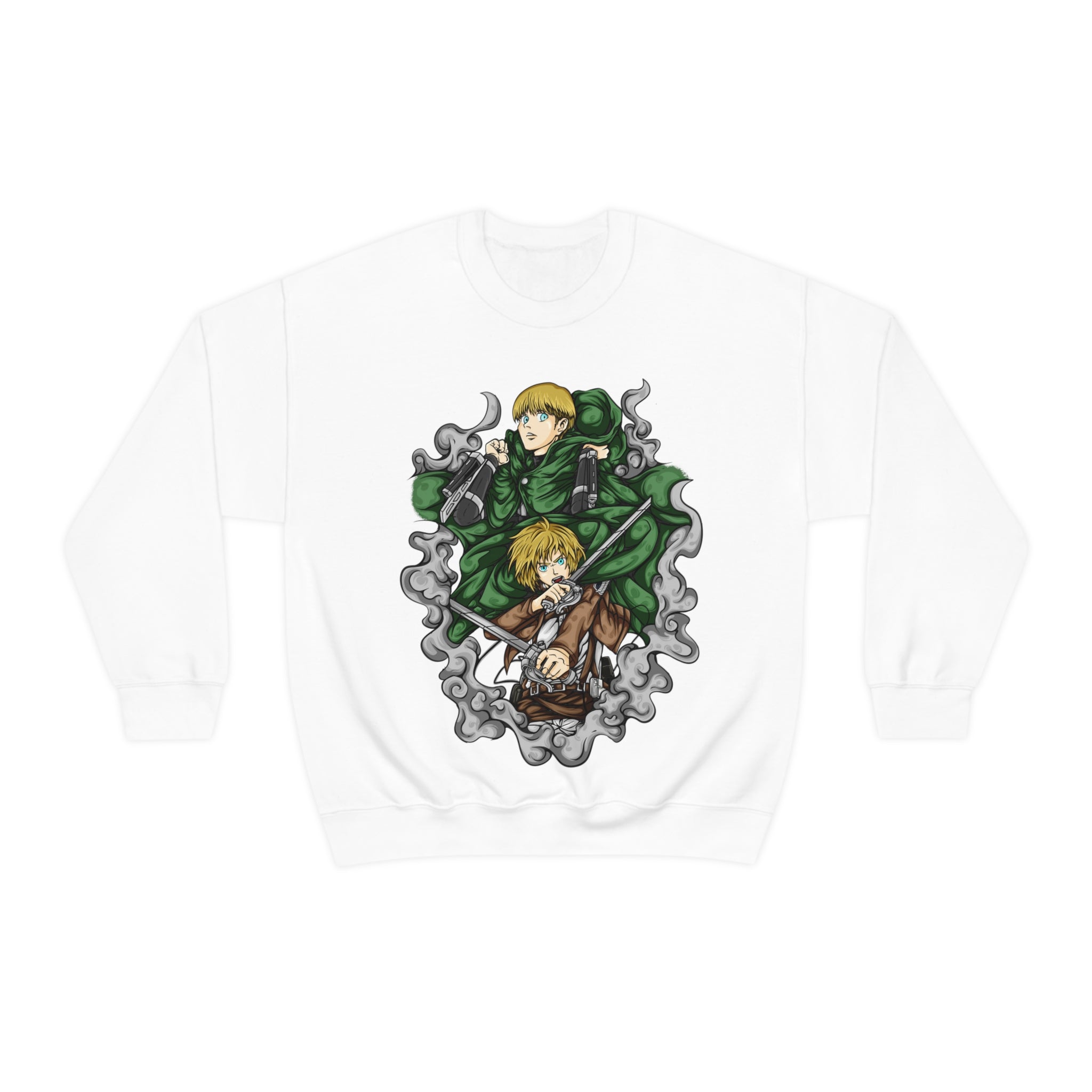 Armin Arlert Attack on Titan Sweatshirt Design - White