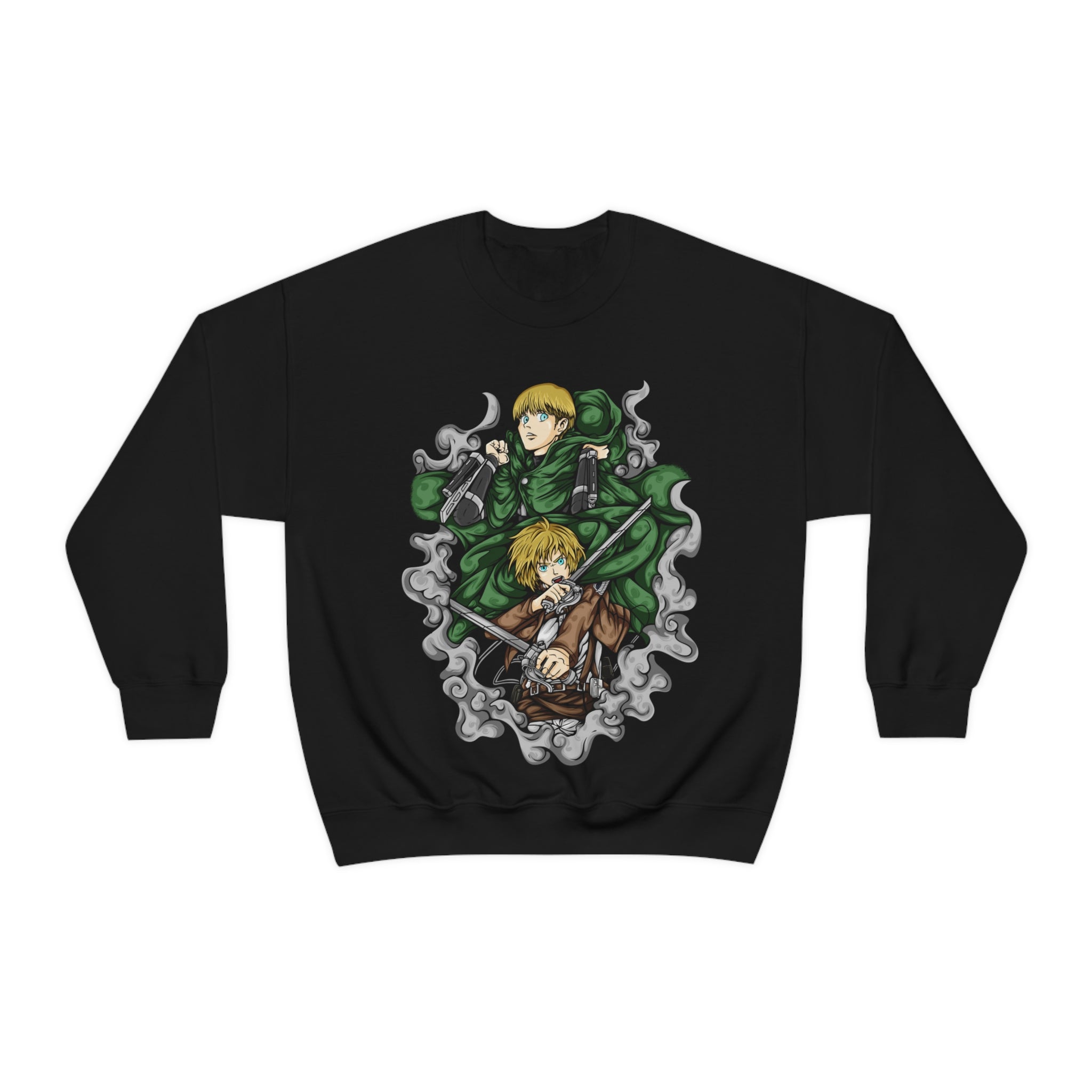 Armin Arlert Attack on Titan Sweatshirt Design - Black