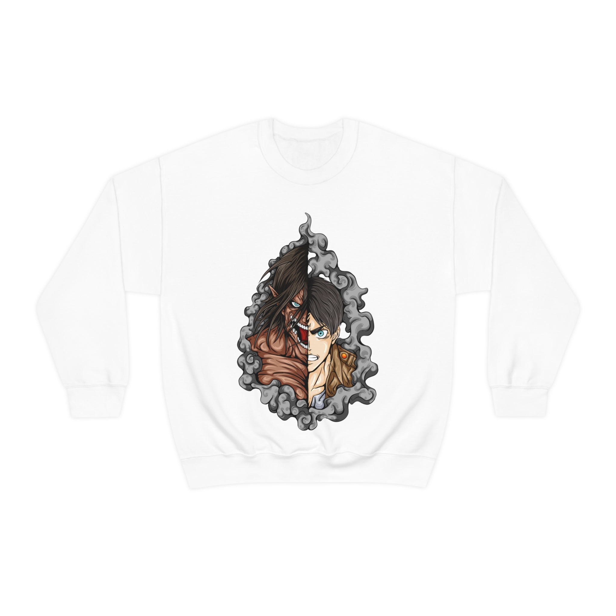 Eren Yeager sweatshirt from Attack on Titan merchandise - White