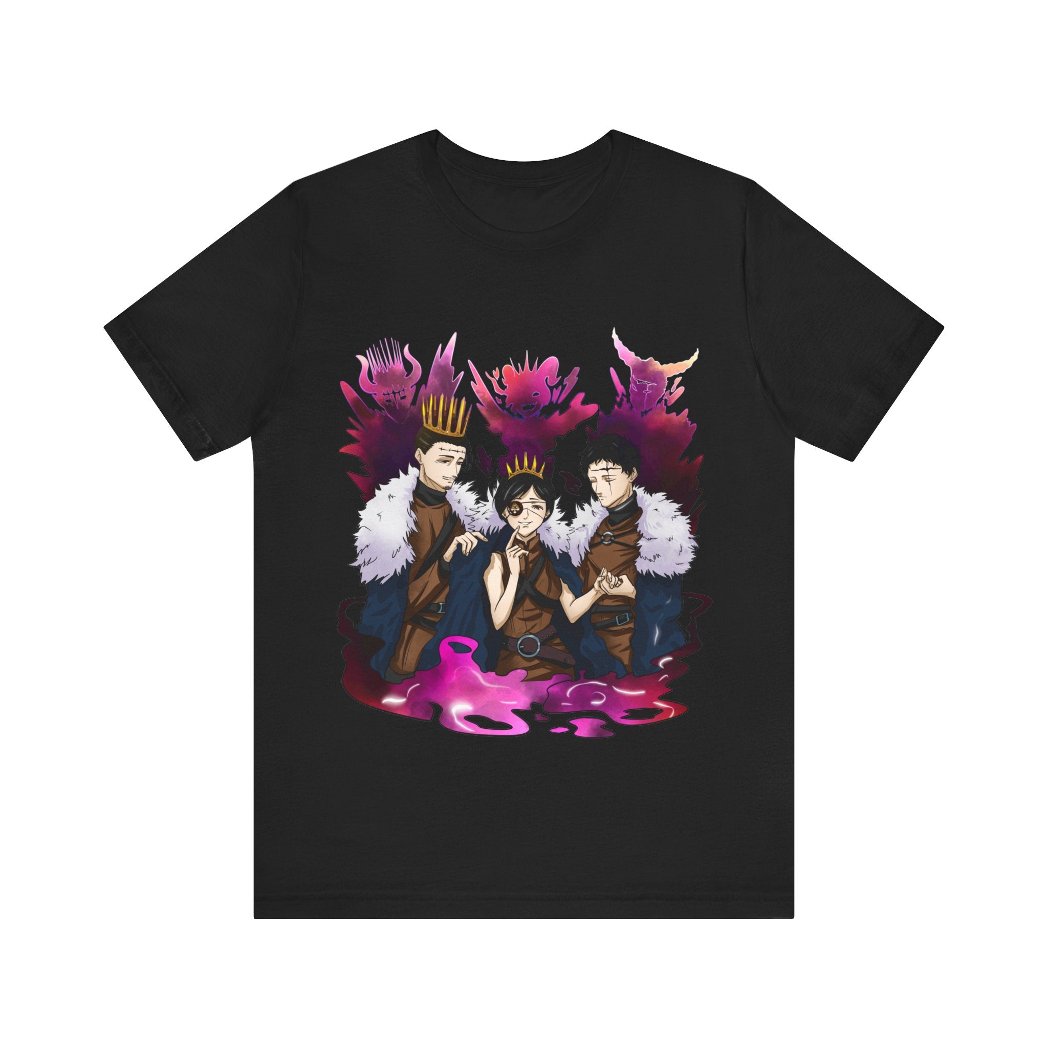 Dark Triad T-Shirt featuring Spade Kingdom characters - Back