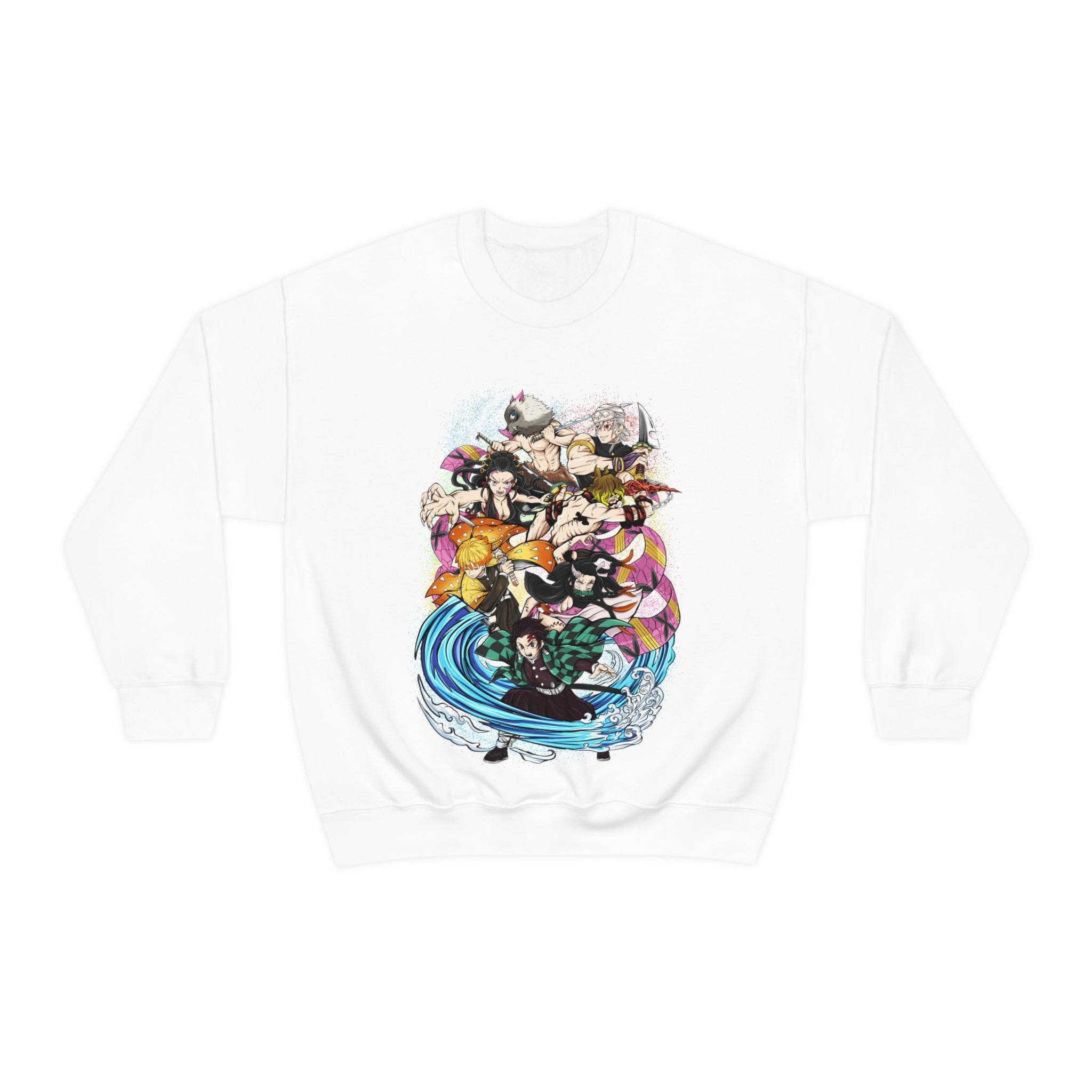 Demon Slayer Entertainment District Sweatshirt design - White