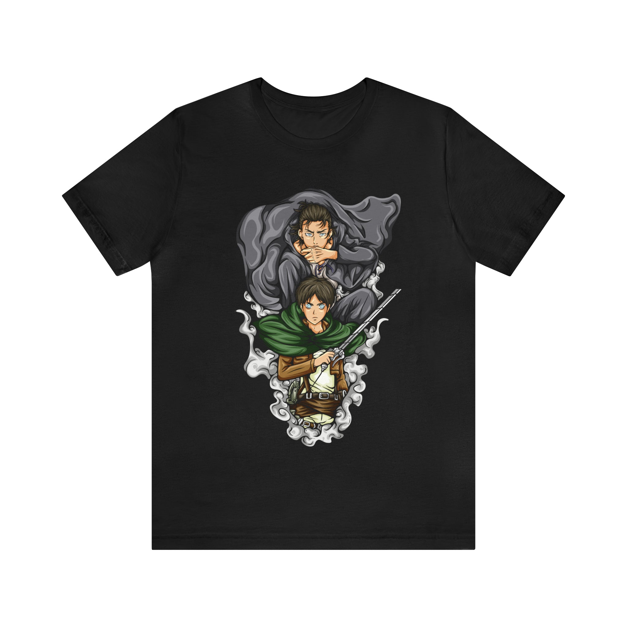 Eren Yeager T-Shirt from Attack on Titan design - Black