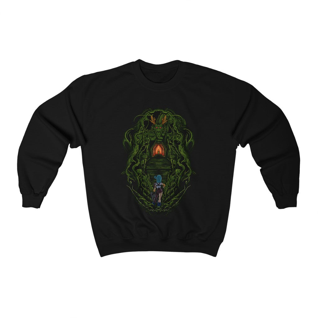 Bulma Sweatshirt featuring Bulma and Shenron design - Black