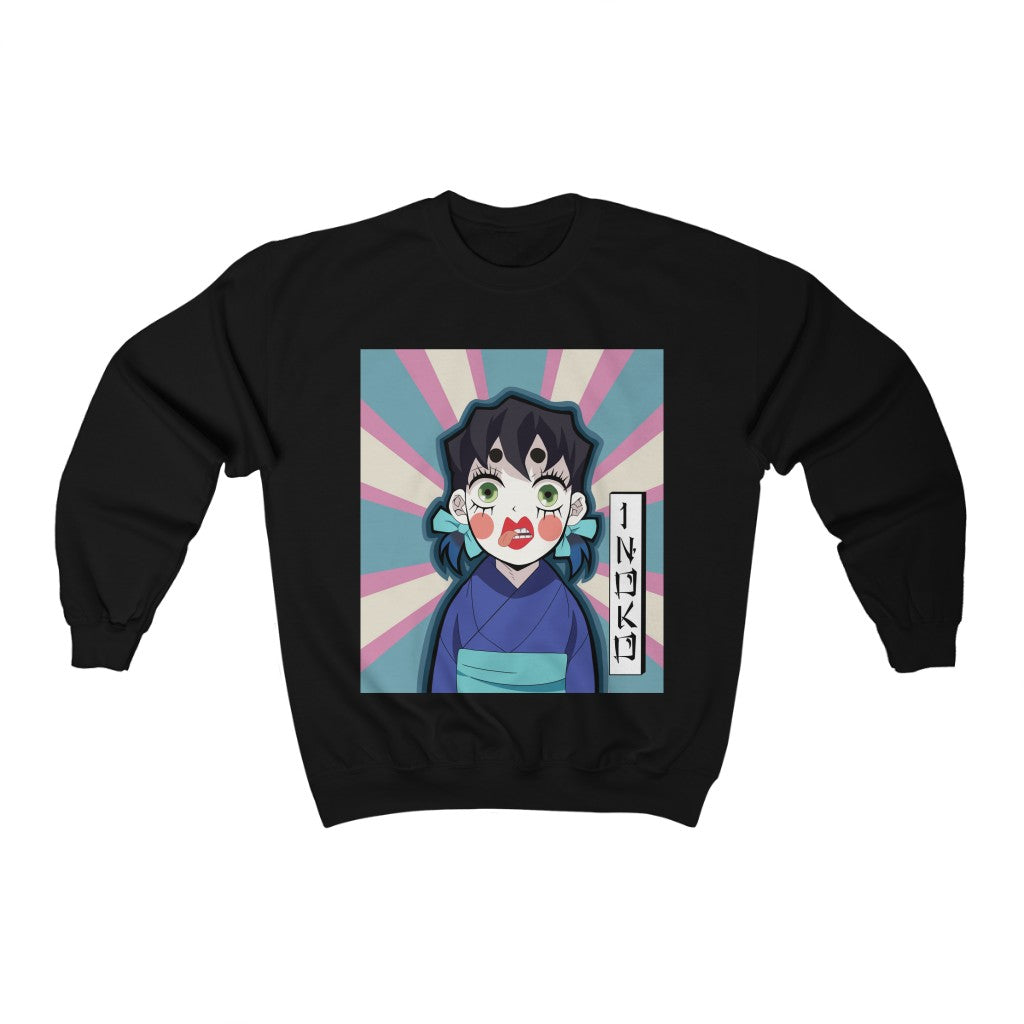 Inosuke sweatshirt inspired by Demon Slayer anime - Black