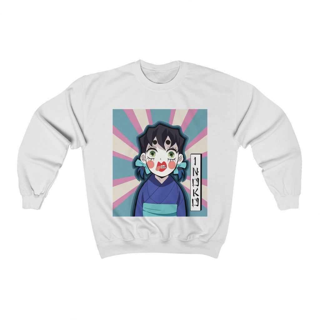 Inosuke sweatshirt inspired by Demon Slayer anime - White