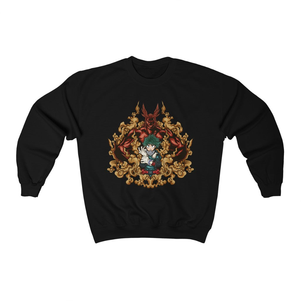 Deku Sweatshirt featuring My Hero Academia design - Black