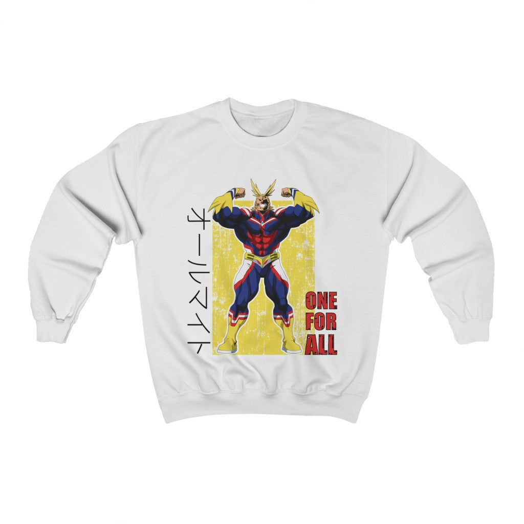 All Might Crew Neck Sweatshirt from My Hero Academia - White