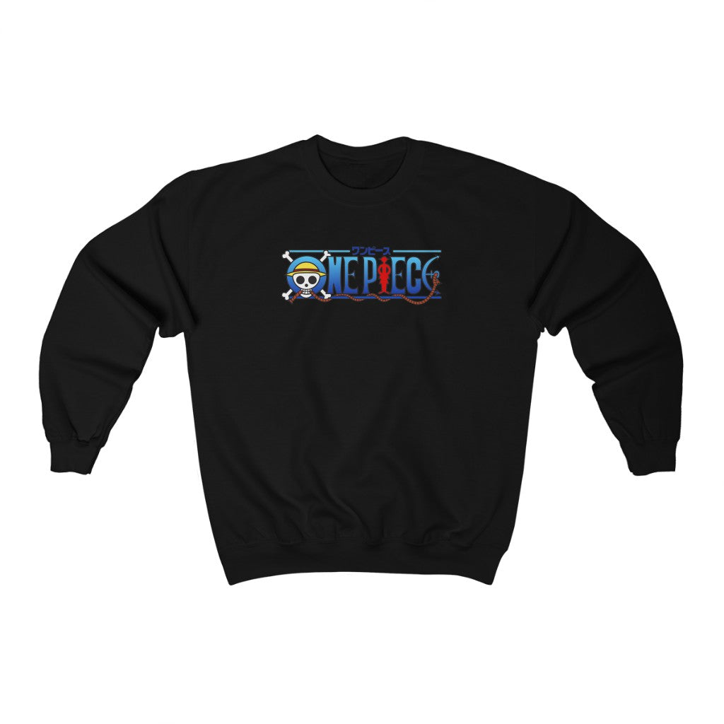 One Piece Sweatshirt featuring Ace and Blackbeard design - Black