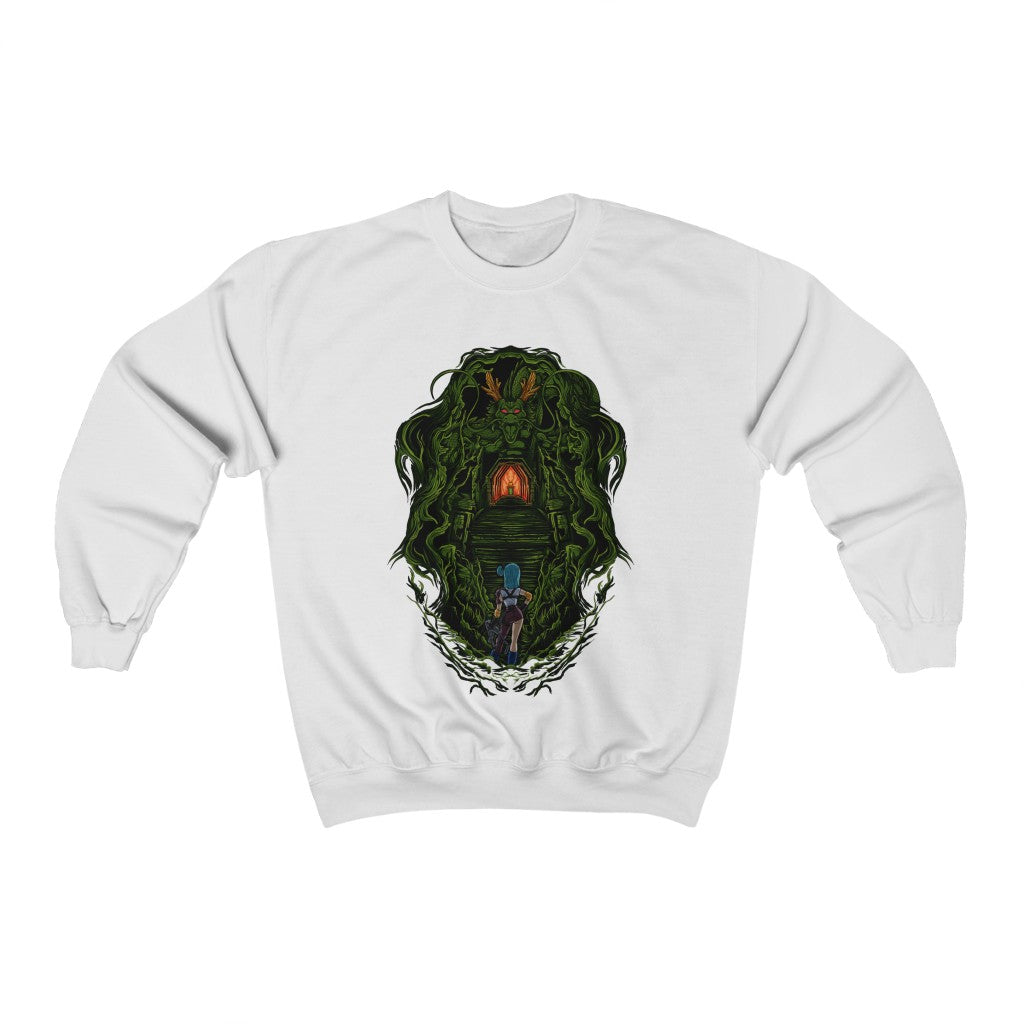 Bulma Sweatshirt featuring Bulma and Shenron design - White