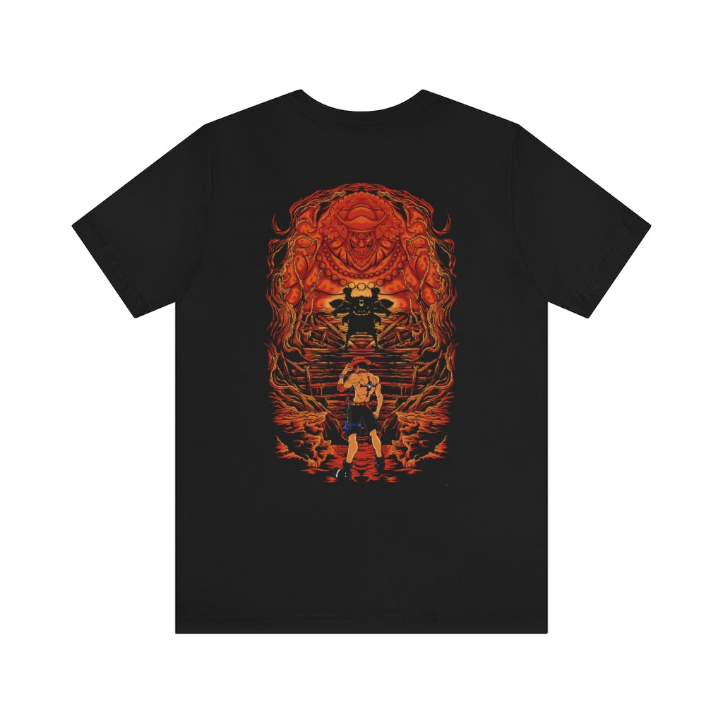 Ace and Blackbeard One Piece T-Shirt Design - Black