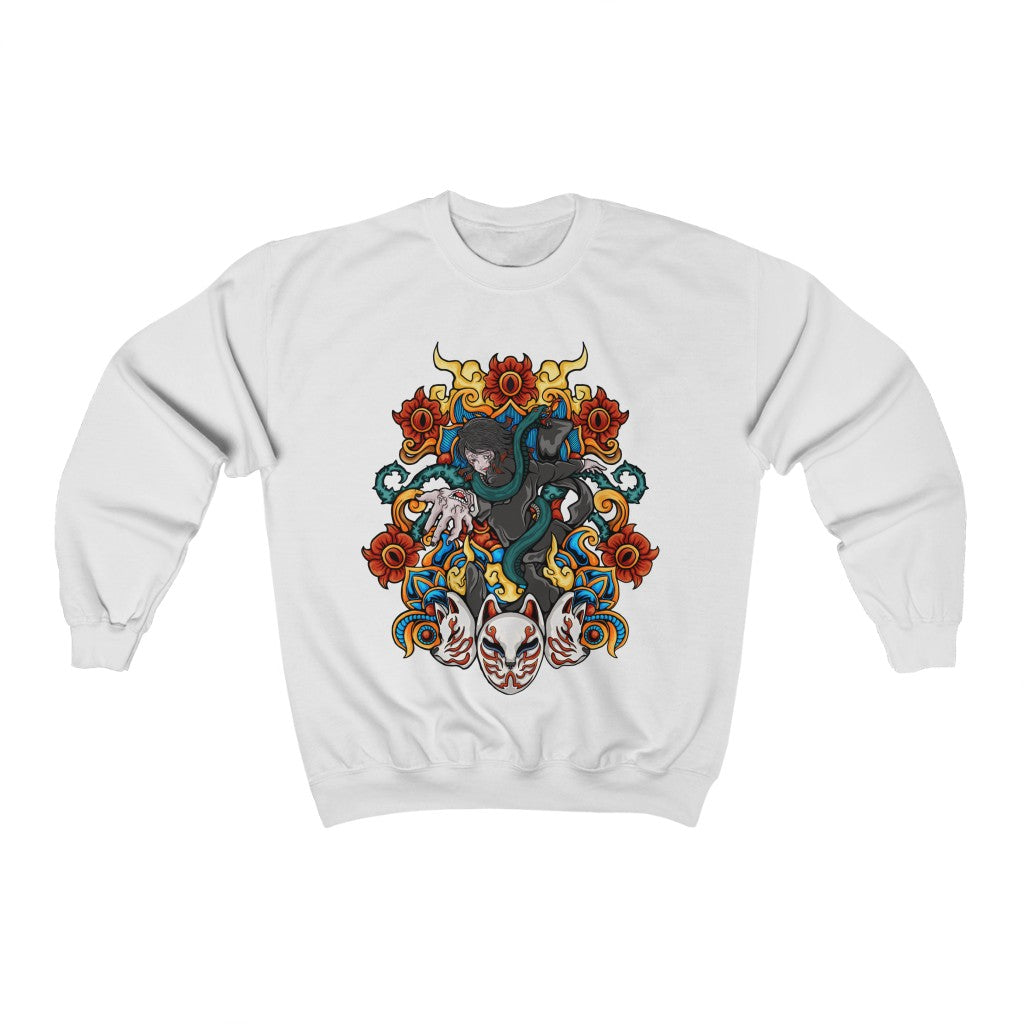 Demon Slayer Sweatshirt featuring Enmu design - White