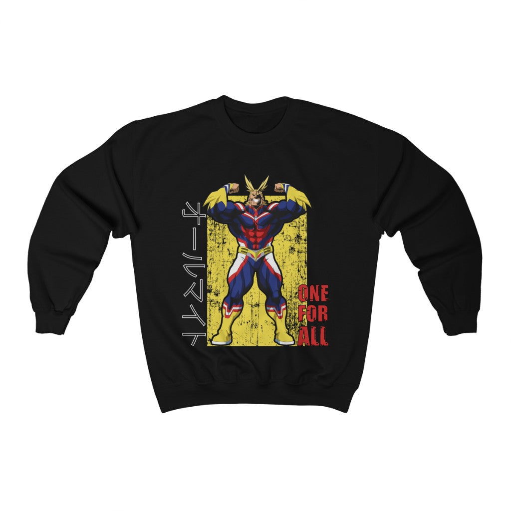 All Might Crew Neck Sweatshirt from My Hero Academia - Black